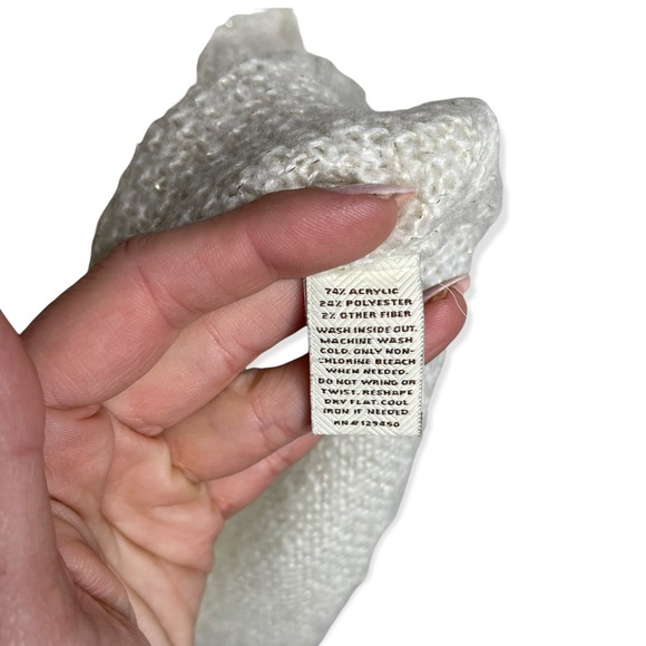 SONOMA Ivory Lightweight Cable Knit Sweater with Gold Metallic Thread S - Picture 7 of 7